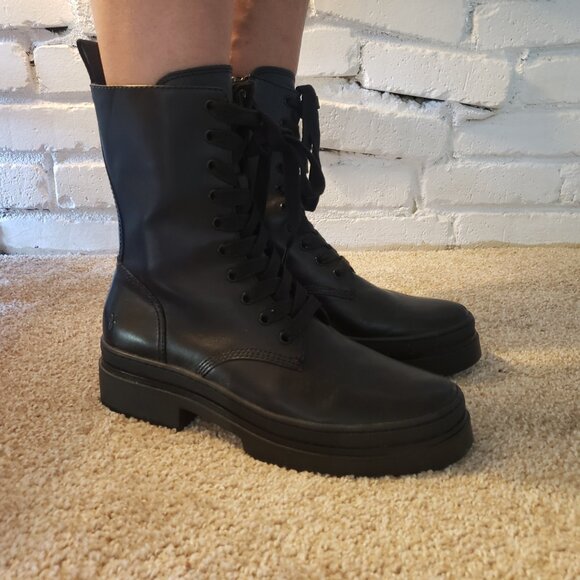 FRYE chloe combat boots Size 8 - Picture 8 of 9